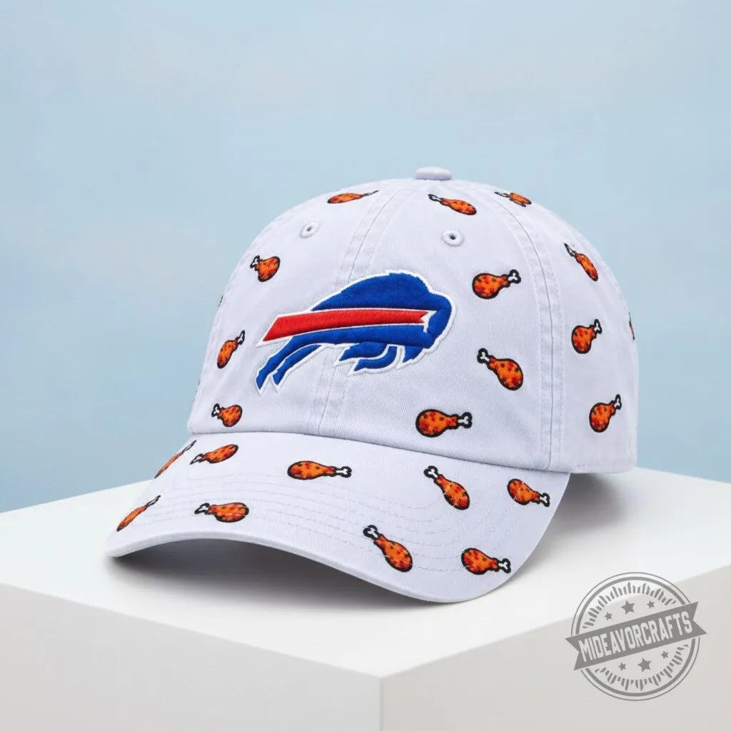 Buffalo Bills '47 White Confetti Clean Up Adjustable Hat gift cap 9 Buffalo Bills