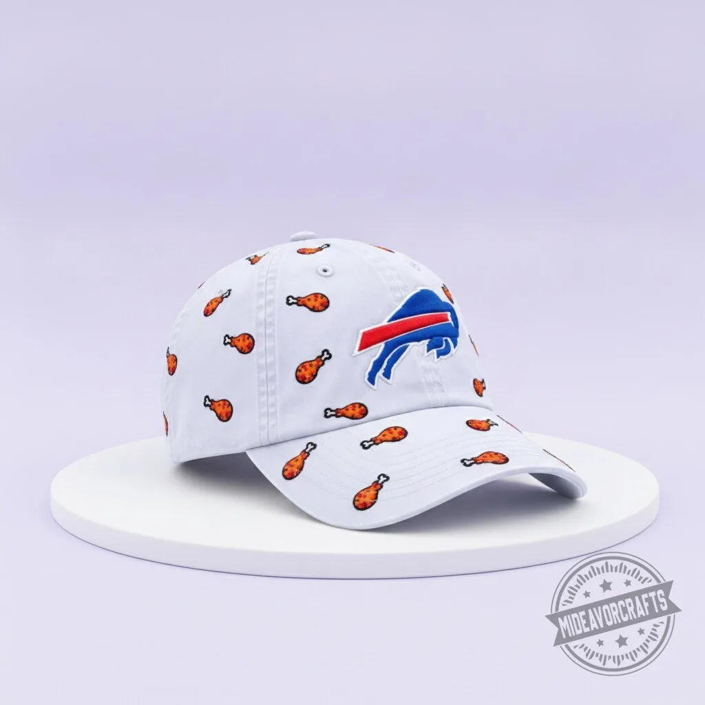 Buffalo Bills '47 White Confetti Clean Up Adjustable Hat gift cap 10 Buffalo Bills