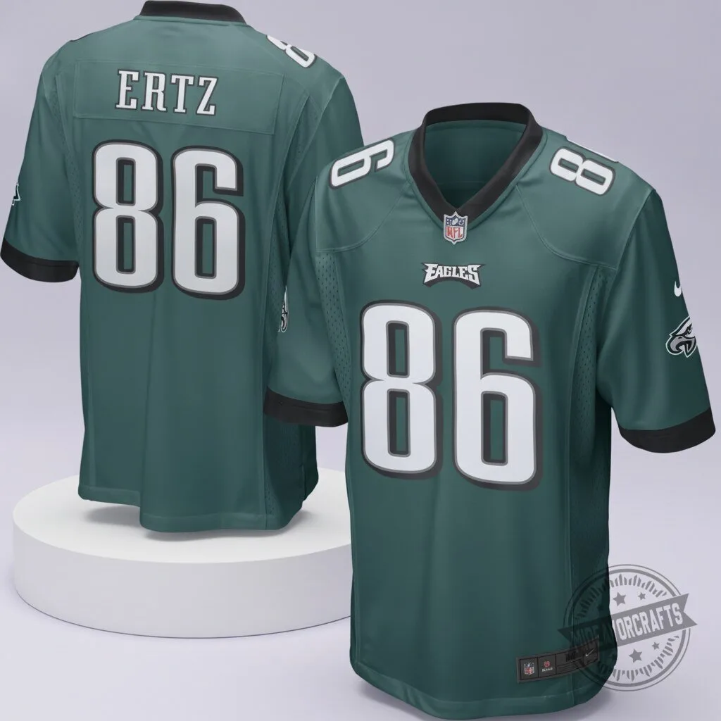 Nike Zach Ertz Midnight Green Philadelphia Eagles Team Color Game Jersey