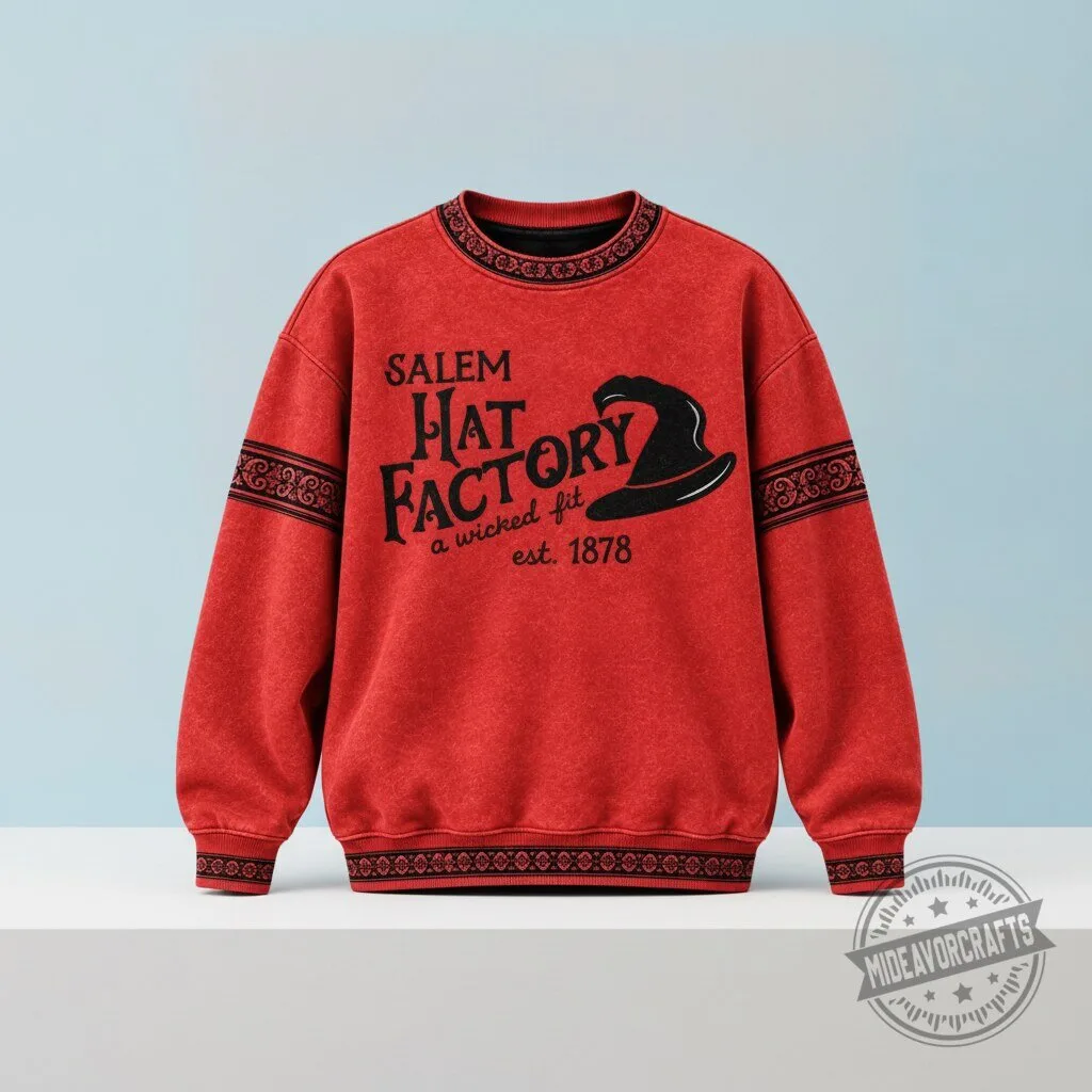 Salem Hat Factory A Wicked Fit Est 1878 Halloween 2026 Sweater sweatshirt 9 Salem Hat Factory A Wicked Fit Est 1878 Halloween 2026 Sweater sweatshirt