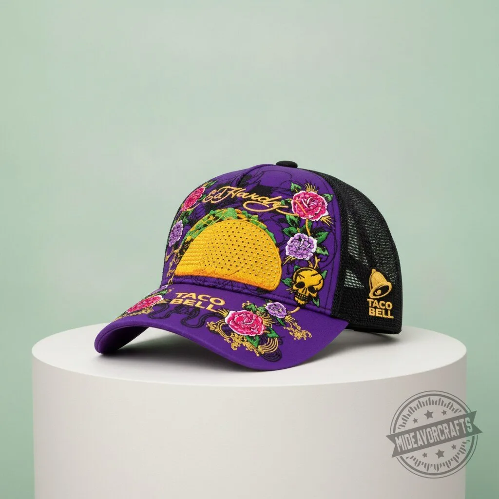 Ed Hardy Taco Bell 2026 Hat – Bold Y2K Trucker Style with Tattoo-Inspired Art cap 9 Ed Hardy Taco Bell 2026 Hat – Bold Y2K Trucker Style with Tattoo-Inspired Art cap