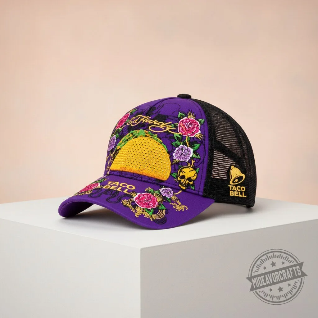 Ed Hardy Taco Bell 2026 Hat – Bold Y2K Trucker Style with Tattoo-Inspired Art cap 10 Ed Hardy Taco Bell 2026 Hat – Bold Y2K Trucker Style with Tattoo-Inspired Art cap