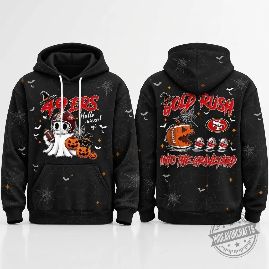 San Francisco 49ers Halloween Gold Rush Into The Graveyard Hoodie t shirt sweatshirt 9 San Francisco 49ers Halloween Gold Rush Into The Graveyard Hoodie t shirt sweatshirt