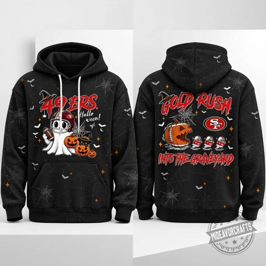 San Francisco 49ers Halloween Gold Rush Into The Graveyard Hoodie t shirt sweatshirt 11 San Francisco 49ers Halloween Gold Rush Into The Graveyard Hoodie t shirt sweatshirt