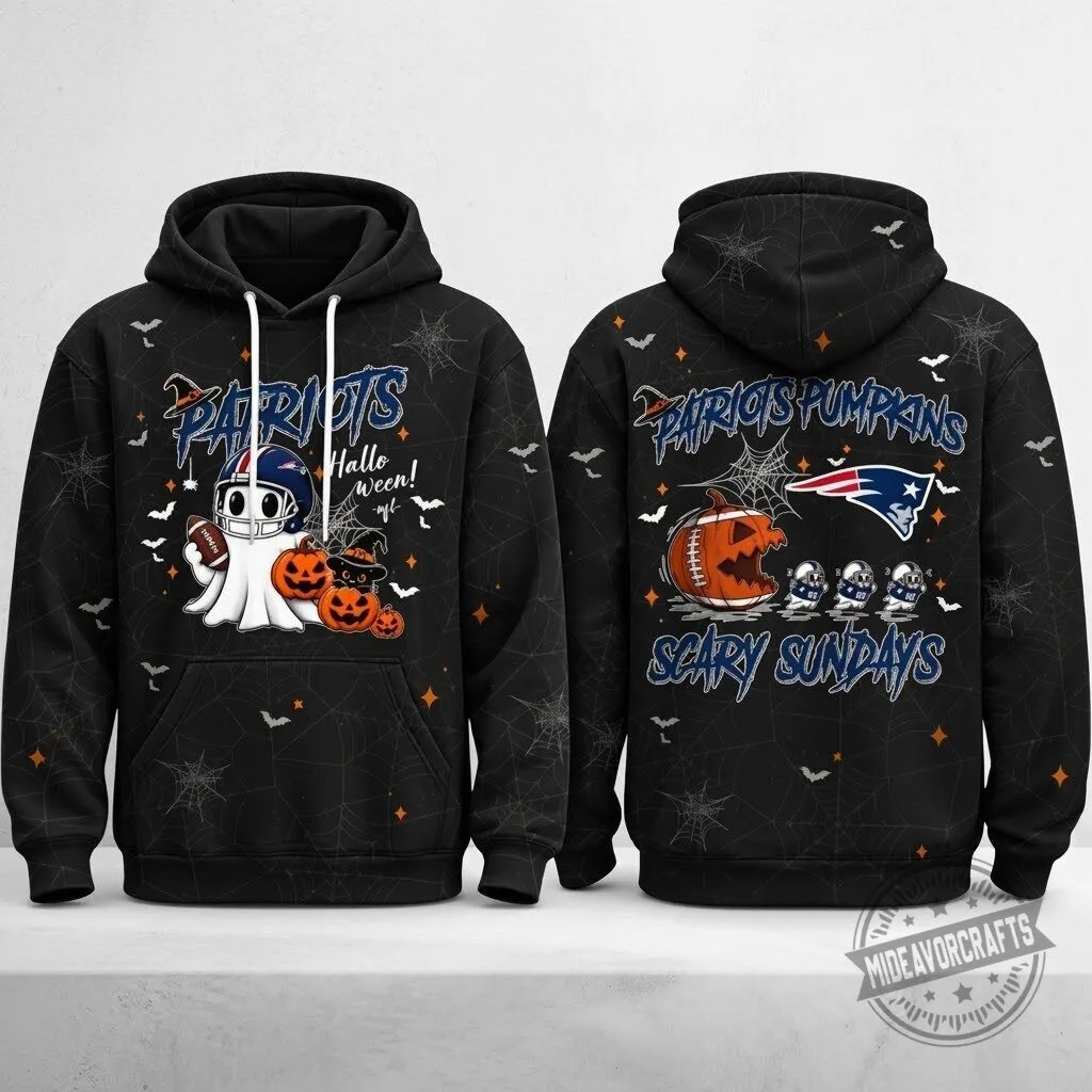 Halloween New England Patriots Pumpkins Scary Sundays Hoodie t shirt sweatshirt